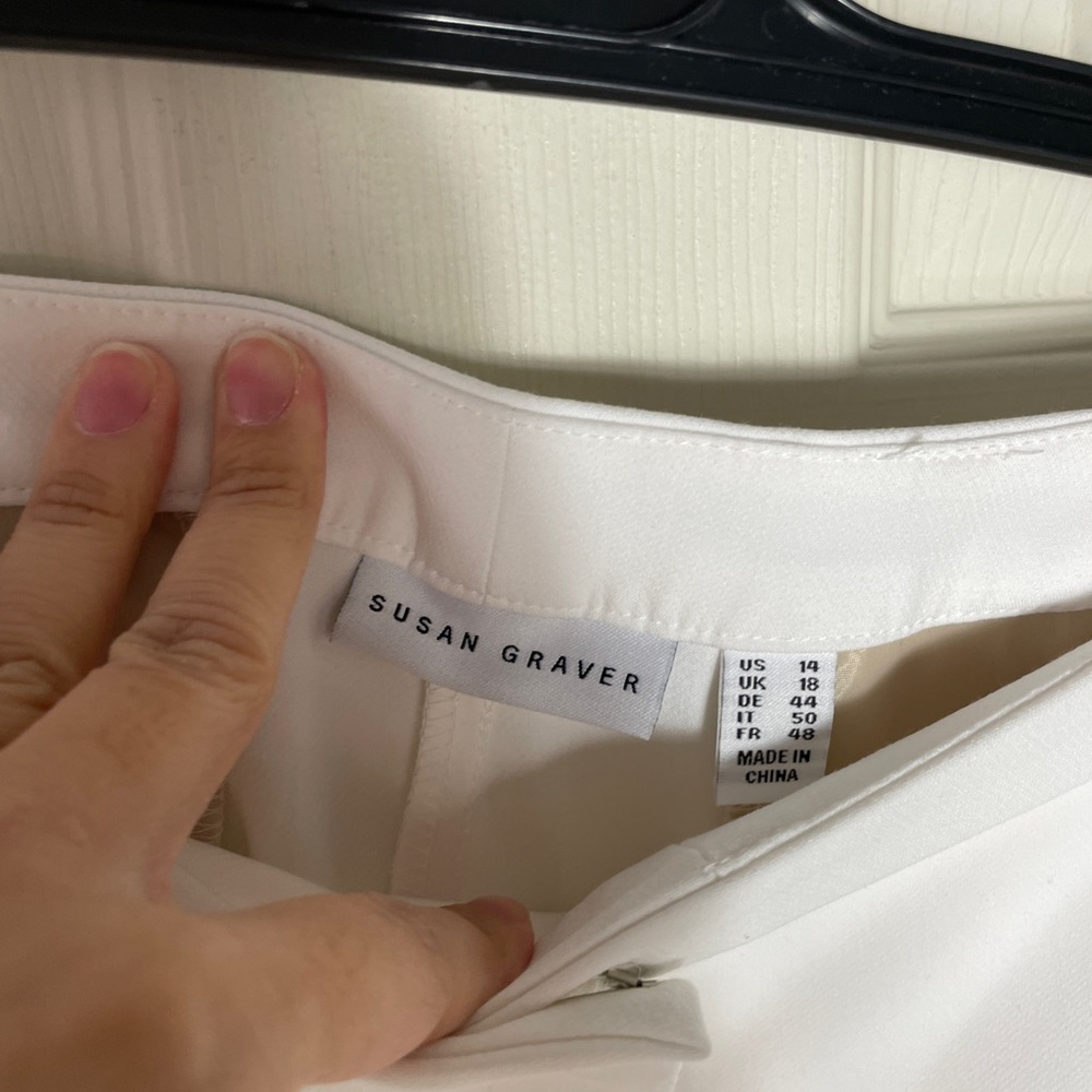 NEW Susan Graver 14 white classic office pants straight leg plus size - Picture 4 of 12